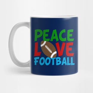 Peace Love Football Mug